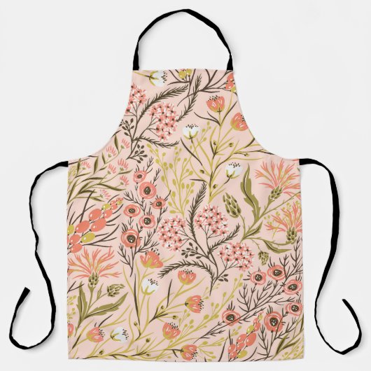 Tablier Motif Vintage Pastel Fleurs florales (Recto)