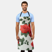 Tablier Motif vintage sans faille avec roses (Porté)