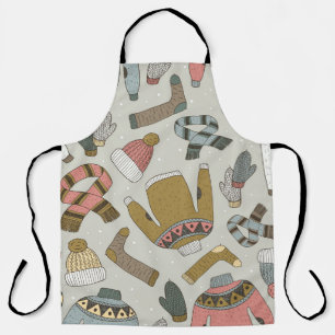 Tablier Motif Vintage sans fil tiré à la main