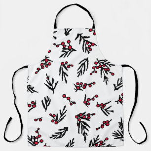 Tablier motif vintage sans soudure avec l'hiver tiré à la
