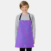 Tablier Motif violet bleu minimal (Porté)
