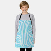 Tablier Motif Zèbre Bleu (Porté)