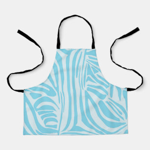 Tablier Motif Zèbre Bleu