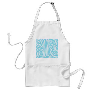 Tablier Motif Zèbre Bleu