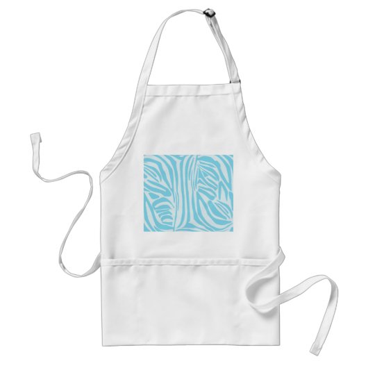 Tablier Motif Zèbre Bleu (Devant)