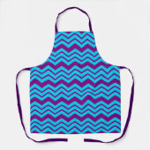 Tablier Motif Zigzag Chevron Violet Bleu  (Recto)