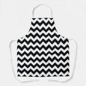Tablier Motif Zigzag noir et blanc, Motif Chevron (Recto)
