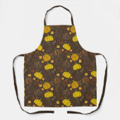 Tablier Motifs de citrouilles automne récolte (Recto)