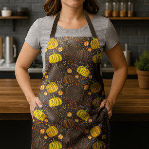 Tablier Motifs de citrouilles automne récolte