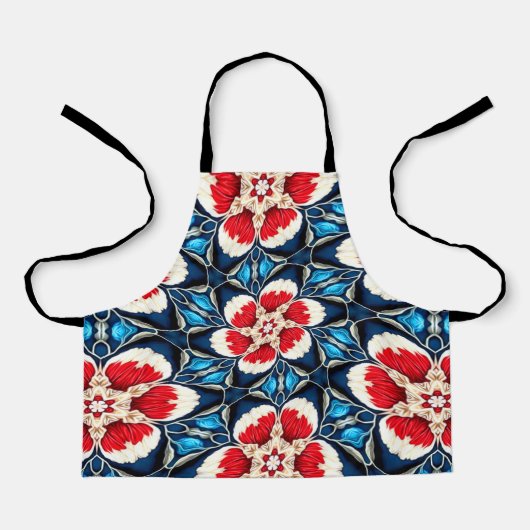 Tablier Motifs de fleurs de broderie (Recto)