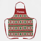 Tablier Motifs Festive Pine - ajouter le nom (Recto)