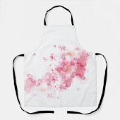 Tablier Motifs floraux rose-jaune Art Abstrait (Recto)