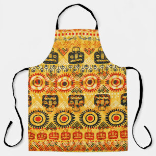 Tablier Motifs tribaux : modèle ethnique sans couture.