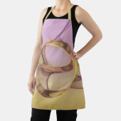 Tablier Motions Abstraites Art moderne rose or fractal (Insitu)