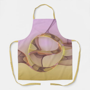 Tablier Motions Abstraites Art moderne rose or fractal