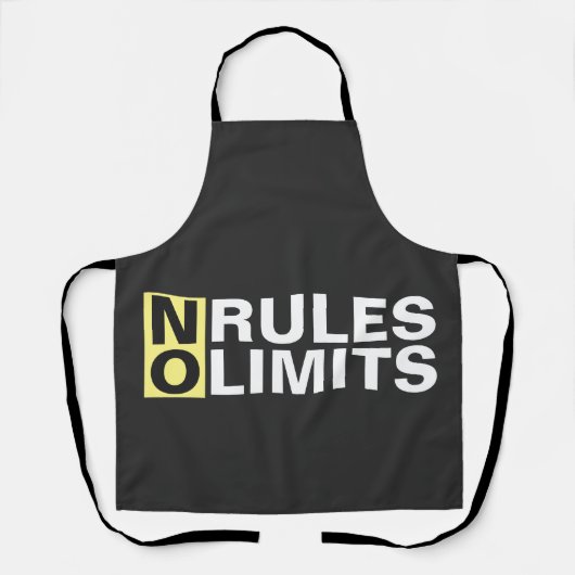 Tablier Motivation Pas De Règles Pas De Limites (Recto)