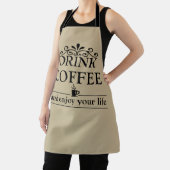 Tablier Motivationnel amusant buveur citations café (Insitu)