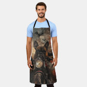 Tablier Moto à cheval Boxer Halloween effrayant (Porté)