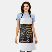 Tablier Motorcycle USA Drapeau Retro Biker (Porté)