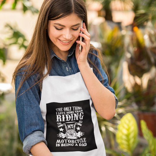 Tablier Motorcycling Dad Adult Apron