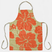 Tablier Mots d'été Cocktails et Hibiscus (Recto)