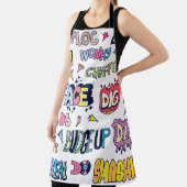 Tablier Mots en argot anglais, lettres de gribouillis (Insitu)