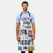 Tablier Mots en argot anglais, lettres de gribouillis (Porté)