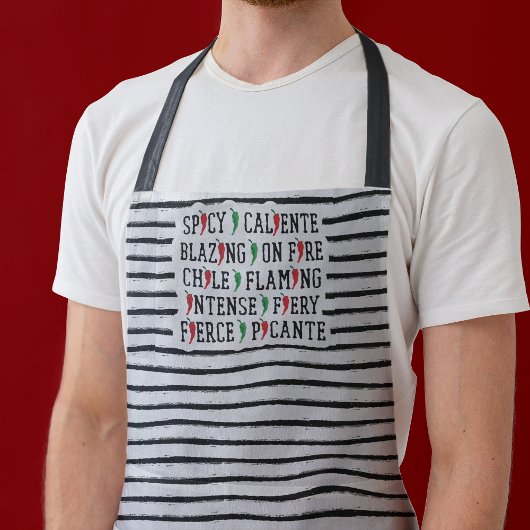 Tablier Mots épicés Chili Conception de poivre