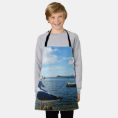 Tablier Mouette Et Bateaux Sur L'Océan, Aire D'Impression  (Porté)