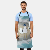 Tablier Mouettes Silencieuses Allover Apron (Porté)