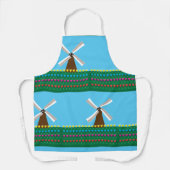 Tablier Moulin à vent parmi les fleurs de tulipes (Recto)