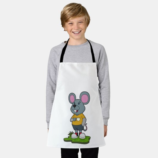 Tablier Mouse with Coffee cup (Porté)