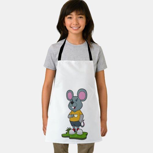 Tablier Mouse with Coffee cup (Insitu)