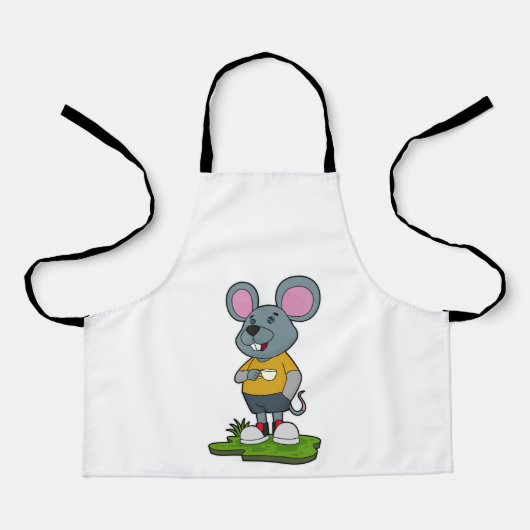 Tablier Mouse with Coffee cup (Recto)