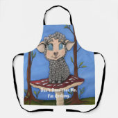 Tablier Mouton bébé sur champignon (Recto)
