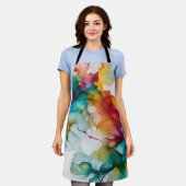 Tablier Mouvement Abstrait Encre d'alcool dynamique (Porté)