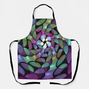 Tablier Mouvements colorés Abstrait Trippy Fractal Art