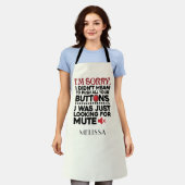 Tablier Moyenne Pour Pousser Vos Boutons Citation Sarcasti (Porté)