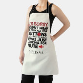 Tablier Moyenne Pour Pousser Vos Boutons Citation Sarcasti (Insitu)