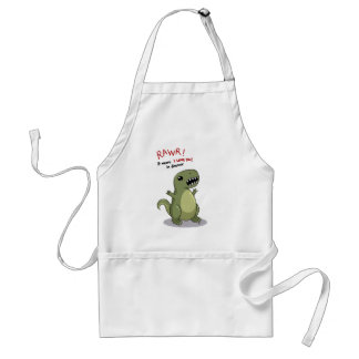 Tablier Moyens de Rawr je t'aime dans le dinosaure