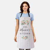 Tablier MRS | florale florale floue personnalisée (Porté)