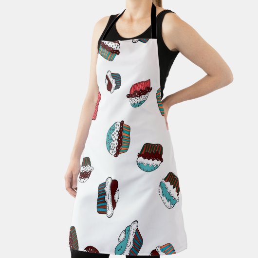 Tablier Muffin. Joyeux arrière - plan de cupcake d'anniver (Insitu)