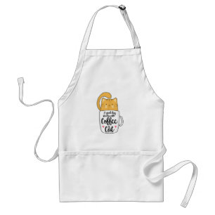 Tablier Mug de café chat orange drôle amateur de chats