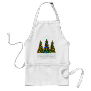 Tablier multi colorée et d'or de Noël d'arbre
