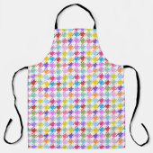 Tablier Multicolor Houndstooth+Motif blanc (Recto)