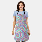 Tablier Multicolor Swirls Pattern (Porté)