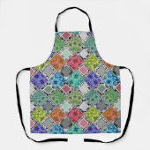 Tablier Multicolore, rustique, patchwork, patchwork (Recto)