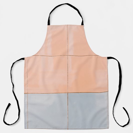 Tablier Mur bleu et orange (Recto)