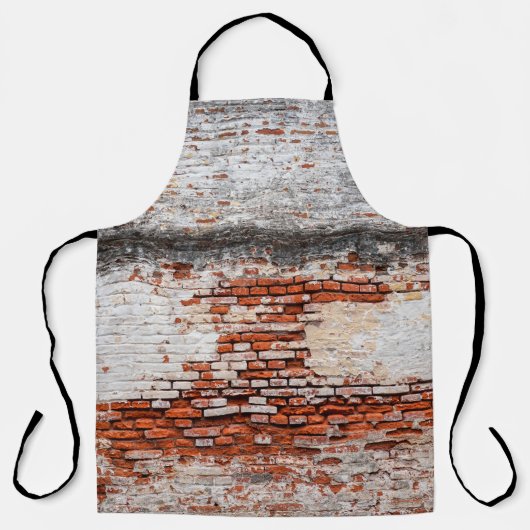 Tablier mur de briques sur la route abandonnée, abstraite (Recto)