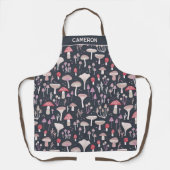 Tablier Mushroom Toadstool Fungi Nom personnalisé (Recto)